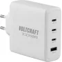 VOLTCRAFT UC-3C1A140W01 GaN USB-laturi 140W PD 3.1, 3x USB-C, 1x USB-A, valkoinen