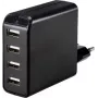 VOLTCRAFT UC-4AXX001 USB-laturi 24 W 4x USB-A musta sisäkäyttöön