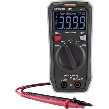 VOLTCRAFT VC-22 digitaalinen yleismittari CAT III 600 V, 4000 counts VC-11899610