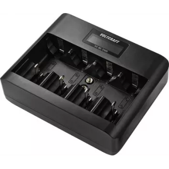 VOLTCRAFT VC-BC-5100 pyöreäkennolaturi NiMH, NiCd, Li-Ion AA, AAA, C, D, 9 V-paristolle VC-17665940