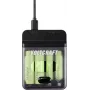 Voltcraft VC-BC4-PB1 2-in-1 NiMH akkulaturi ja varavirtalähde 4x AA/AAA, 500 mA, USB-C-tulo, USB-A-lähtö, musta
