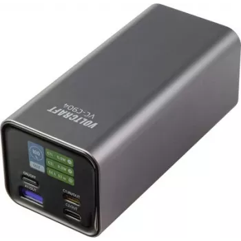 VOLTCRAFT VC-C904 varavirtalähde 20000 mAh USB PD 100 W mattaharmaa LCD-näyttö