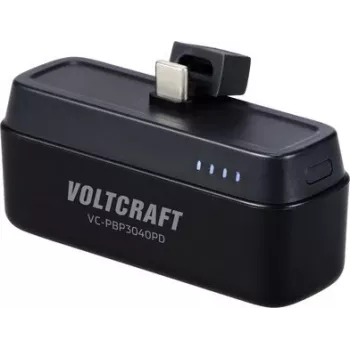 VOLTCRAFT VC-PBP3040PD varavirtalähde 4500 mAh USB-C PD Li-Ion mattamusta tilanäytöllä