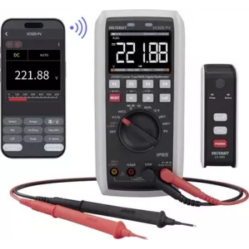 VOLTCRAFT VC925 PV aurinko-digitaalimittari True RMS 20000 counts IP65 CAT III 1500V CAT IV 1000V Bluetooth VC-15361740
