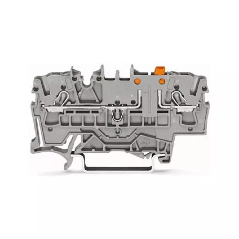 WAGO 2002-1671 2-johdin erotus- ja mittausliitin Push-in CAGE CLAMP -tekniikalla, harmaa