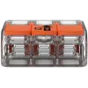 WAGO 221-413 COMPACT liitin, 3-johdin, 0,2–4 mm², läpinäkyvä, 50 kpl:n pakkaus