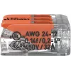 WAGO 221-413 COMPACT liitin, 3-johdin, 0,2–4 mm², läpinäkyvä, 50 kpl:n pakkaus