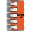 WAGO 221-415 COMPACT -liitin 5 johtimelle, 0,2-4 mm², 25 kpl:n pakkaus