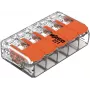 WAGO 221-415 COMPACT -liitin 5 johtimelle, 0,2-4 mm², 25 kpl:n pakkaus