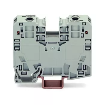 WAGO 285-135 2-johtimen läpivientiliitin, 35 mm², CAGE CLAMP, harmaa