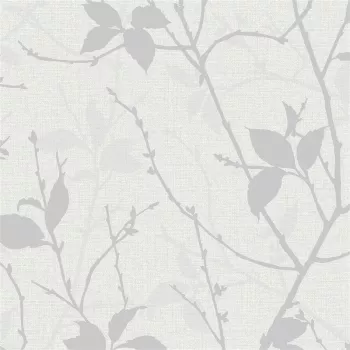 Tapetti 122433 Belle valkoinen/hopea kukkakuvio Trail luxus struktuurirulla, 10,05 m x 53 cm