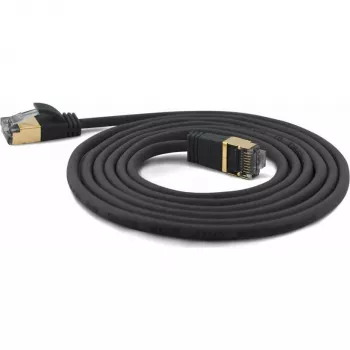 Wantec verkkokaapeli SSTP CAT7 uros CAT6a d=4 mm 20,00 m musta