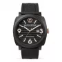 WATCHPEOPLE naisten 700994 analoginen kvartsikello 45mm musta kellotaulu nahkaranneke
