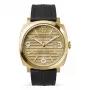 WATCHPEOPLE naisten kvartsi analoginen kello 700993 45 mm hopea metalliseos kotelo musta kellotaulu musta tekonahkaranneke