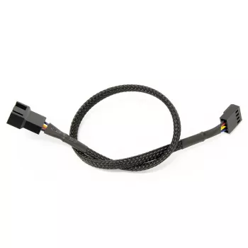 Watercool 4-pin PWM -jatkokaapeli, musta - 30 cm