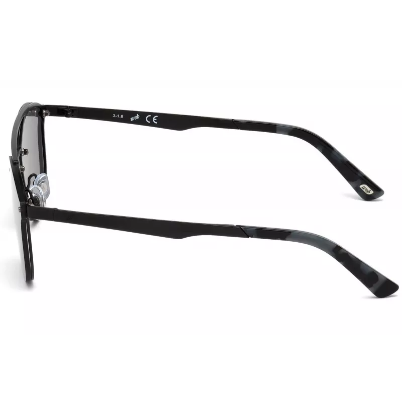 WEB EYEWEAR WE0189-02C unisex-aurinkolasit - musta kehys harmaat lasit 59 mm