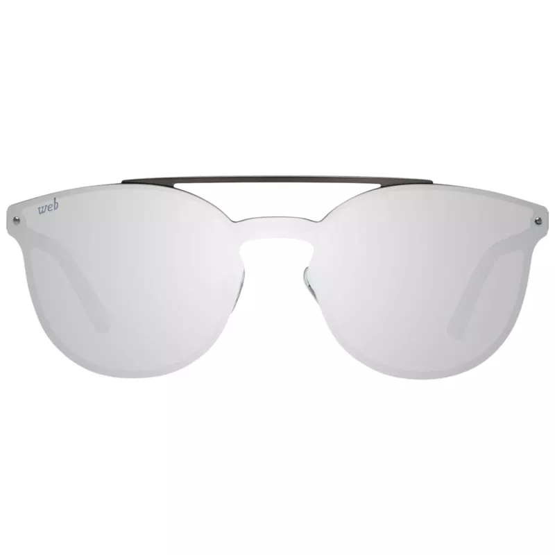 WEB EYEWEAR WE0190-0009C unisex aurinkolasit - geometrinen musta kehys, harmaat linssit