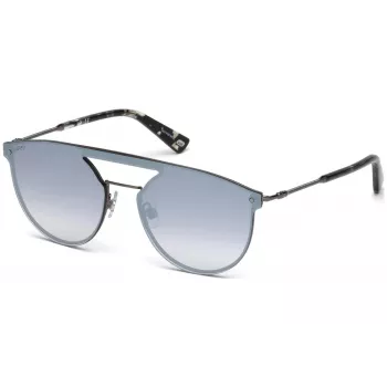 WEB EYEWEAR WE0193-08C unisex-suorakaiteen muotoiset aurinkolasit Havana asetaattikehys ruskeat polykarbonaattilinssit UV400