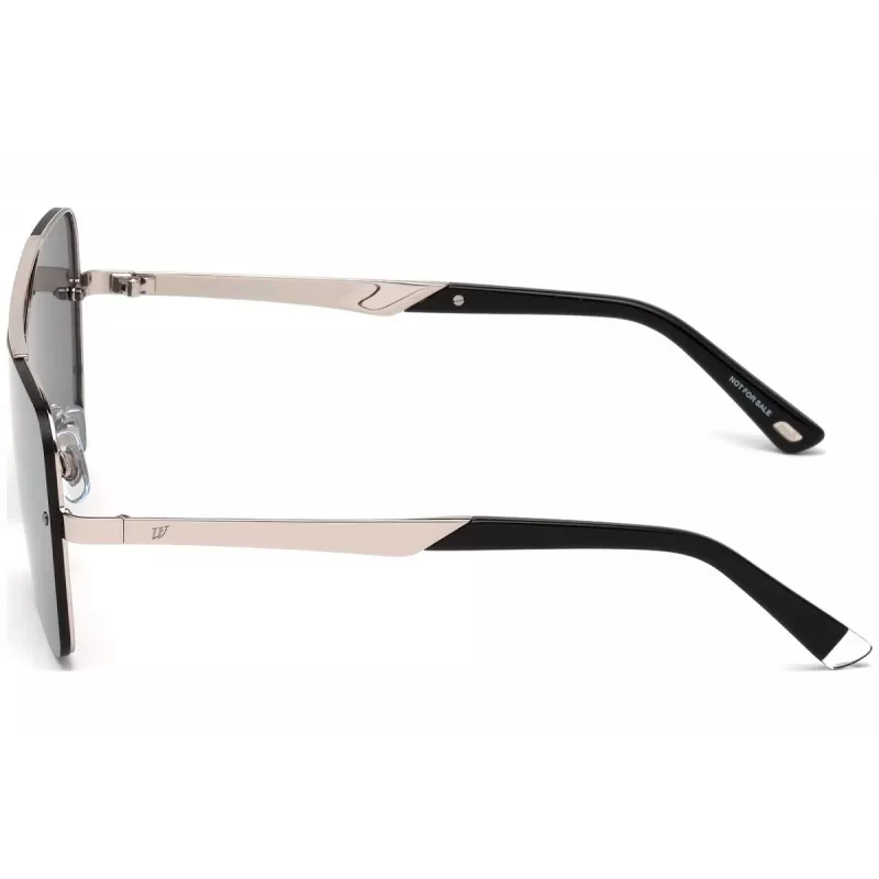 WEB EYEWEAR WE0202-16C unisex-aurinkolasit, kiiltävänmusta kehys, harmaat linssit, 54 mm