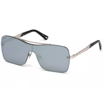 WEB EYEWEAR WE0202-16C unisex-aurinkolasit, kiiltävänmusta kehys, harmaat linssit, 54 mm
