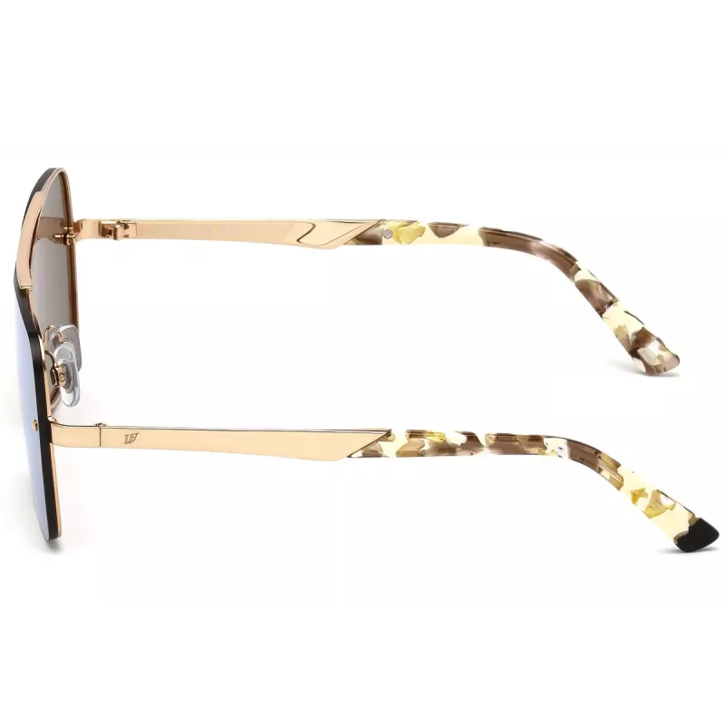 WEB EYEWEAR WE0202-34G unisex Havana asetaatti-aurinkolasit vihreillä polykarbonaattilinsseillä UV400