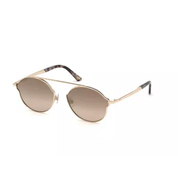 Web Eyewear WE0243-32G unisex-pilotti-aurinkolasit kultainen kehys ruskea liukuvärilinssi UV400 58mm