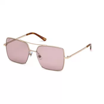 WEB EYEWEAR naisten aurinkolasit WE0210-28Y Havana ruskea asetaatti kulmikas kehys UV400