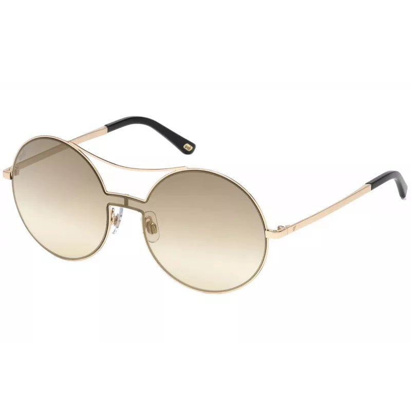 WEB EYEWEAR naisten aurinkolasit WE0211-28G kulta metallikehys ruskeat liukuvärilinssit 59 mm