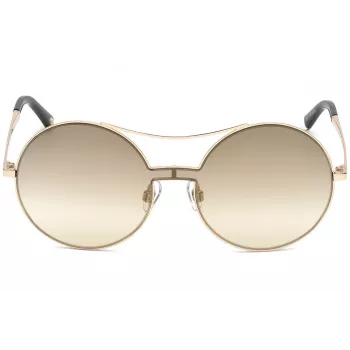 WEB EYEWEAR naisten aurinkolasit WE0211-28G kulta metallikehys ruskeat liukuvärilinssit 59 mm