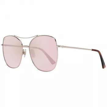 WEB EYEWEAR naisten aurinkolasit WE0245-5828G Havana ruskea liukuväri neliömäinen asetaatti UV400