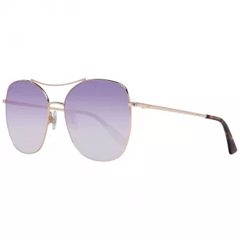 WEB EYEWEAR naisten aurinkolasit WE0245-5833Z - ruskea liukuväri, suorakaiteen muotoinen asetaattikehys