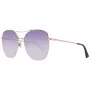 WEB EYEWEAR naisten aurinkolasit WE0245-5833Z - ruskea liukuväri, suorakaiteen muotoinen asetaattikehys
