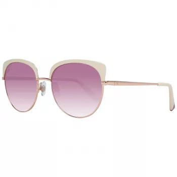 WEB EYEWEAR naisten aurinkolasit WE0271-5533Z havanna ruskea neliömäinen asetaatti liukuvärilinssi 55 mm