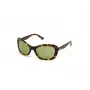 WEB EYEWEAR naisten aurinkolasit WE0289-5652N havanna asetaatti kulmikas kehys ruskeat liukuvärjätyt linssit 56/19/130 mm