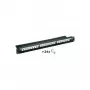 Wentronic 24-porttinen CAT6 UTP -patch-paneeli, 1U 19 tuuman rack-asennus, musta (95336)