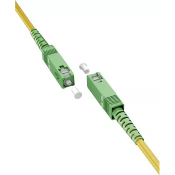 Wentronic Goobay 59640 OS2 yksimuotokuituinen LWL-verkkokaapeli, SC/APC - SC/APC, 3 m, keltainen