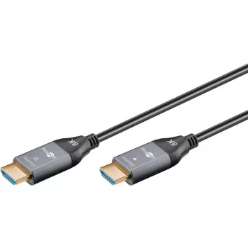 WENTRONIC Goobay 76276 aktiivinen optinen HDMI-kaapeli AOC 8K - 10 m, HDMI 2.1, 48 Gbps, 8K@60Hz, 4K@120Hz, Dynamic HDR, eARC, VRR, ALLM, HDCP 2.3, musta