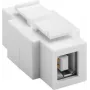 WENTRONIC Goobay 79930 litteä USB 2.0 -adapteri, USB-A naaras - USB-B naaras, valkoinen