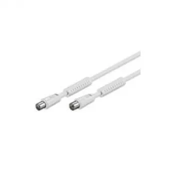 Wentronic Goobay antennikaapeli, 100 % suojattu, ferriitti, valkoinen, 2,5 m - IEC koaksiaaliuros - IEC koaksiaalinaaras (50724)