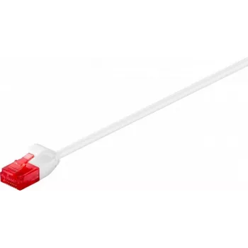 Wentronic Goobay CAT 6 Slim -verkkokaapeli, U/UTP, valkoinen, 0,5 m, kupari 93691