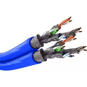 Wentronic Goobay CAT 7A duplex-verkkokaapeli S/FTP PiMF sininen - kuparijohdin CU AWG 22/1 (75716)