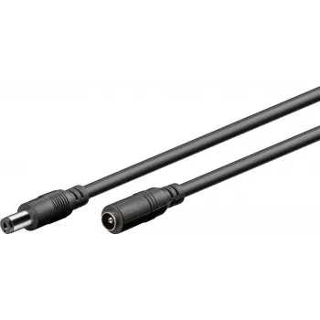 Wentronic Goobay DC-jatkokaapeli 5 m musta 76671