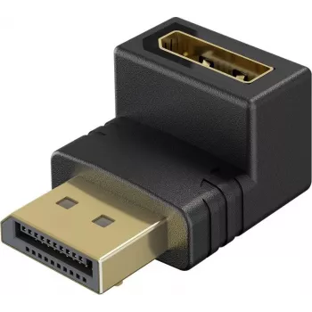 Wentronic Goobay DisplayPort-kulma-adapteri 90° alaspäin musta (77130)