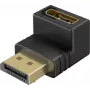 Wentronic Goobay DisplayPort-kulma-adapteri 90° alaspäin musta (77130)