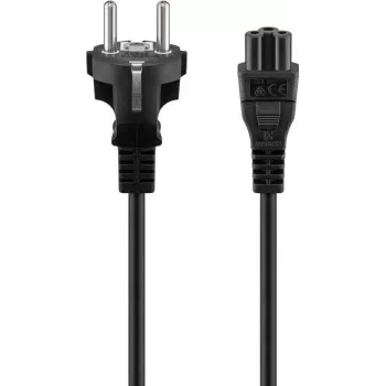 Wentronic Goobay -jatkojohto, Schuko-pistoke - Schuko-pistorasia, 1 m, musta, 16 A, 250 V, H05VV-F 3G1.5, kulmapistoke, CE/VDE 57846