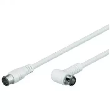 Wentronic Goobay SAT kulmaliitäntäkaapeli F-Quick - F-Quick 90° valkoinen 2,5 m nelinkertaisesti suojattu 67348