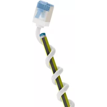 Wentronic Goobay erittäin joustava Cat 6A Slim U/FTP verkkokaapeli, valkoinen, 0,25 m, 10 Gbps, erittäin lyhyet snagless-liittimet 74327