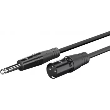 Wentronic Goobay XLR - 6,35 mm plugi äänikaapeli 2 m musta 80050