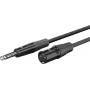 WENTRONIC Goobay XLR 6,35 mm mono-jakkikaapeli, 3 m, nikkelöity, musta 80052