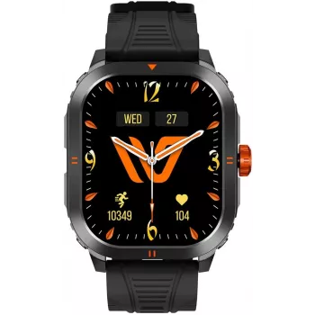 WEOFLY Pioneer älykello, 1,95 tuuman AMOLED, musta